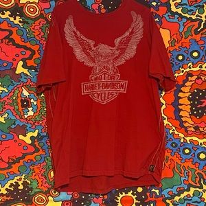 Red Vintage Harley-Davidson T-Shirt